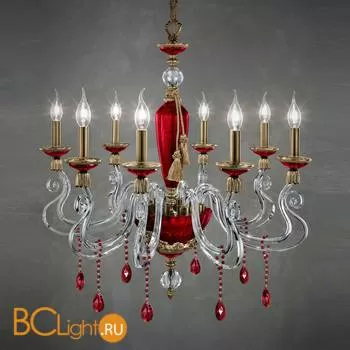 Люстра Euroluce Barocco L8 gold Ruby