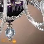 Люстра Euroluce Barocco L8 silver Amethyst - Фото 0