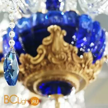 Люстра Euroluce Barocco L8 gold Blue - Фото 0