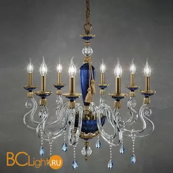 Люстра Euroluce Barocco L8 gold Blue