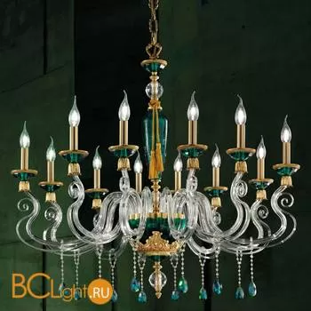 Люстра Euroluce Barocco L12 gold Green