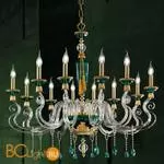 Люстра Euroluce Barocco L12 gold Green