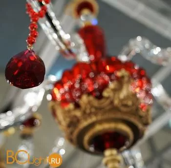 Люстра Euroluce Barocco L12 gold Ruby - Фото 0