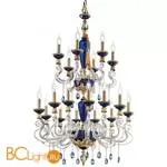 Люстра Euroluce Barocco L12+6 LUX 2 LEVELS gold Blue