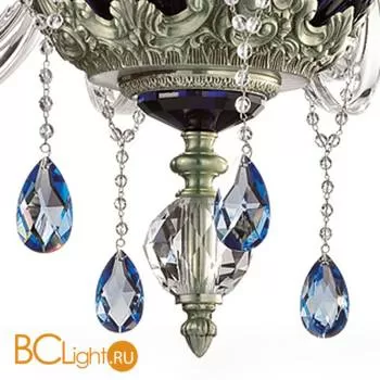 Люстра Euroluce Barocco L12+6 LUX 2 LEVELS silver Blue - Фото 0