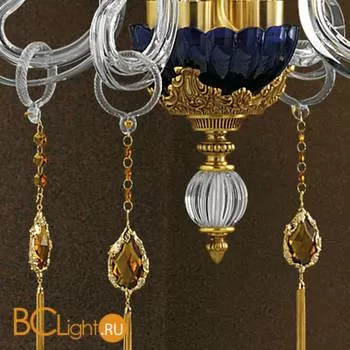 Люстра Euroluce Barocco L28 SUPERLUX SPECIAL EDITION gold Blue - Фото 0