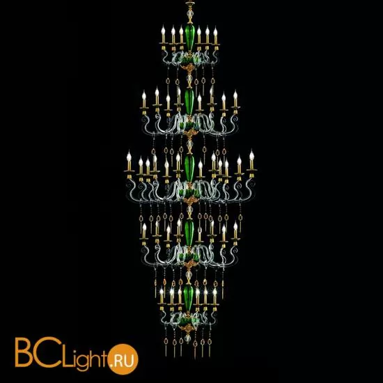 Люстра Euroluce Barocco L28 SUPERLUX SPECIAL EDITION gold Green