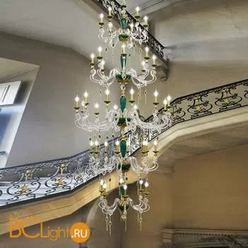 Люстра Euroluce Barocco L28 SUPERLUX SPECIAL EDITION gold Green - Фото 1