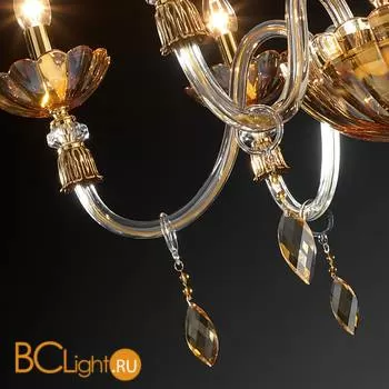 Люстра Euroluce Bloom L6 Gold Amber - Фото 0