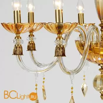 Люстра Euroluce Bloom L8 Gold Amber - Фото 0