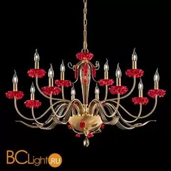 Люстра Euroluce Bora L8+4 gold Red