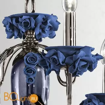 Люстра Euroluce Bora L12+6 Nichel Blue - Фото 0