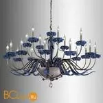 Люстра Euroluce Bora L12+6 Nichel Blue