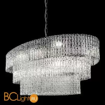 Подвесной светильник Euroluce Cascade ellipse 122x64 black nichel clear