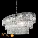 Подвесной светильник Euroluce Cascade ellipse 122x64 black nichel clear