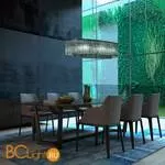 Подвесной светильник Euroluce Cascade ellipse flat 91x34 black nichel Emerald - Фото 0