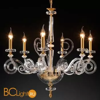 Люстра Euroluce Cloe L6 Gold Clear