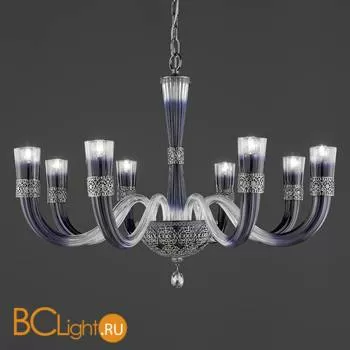Люстра Euroluce Dea L8 nichel Blu