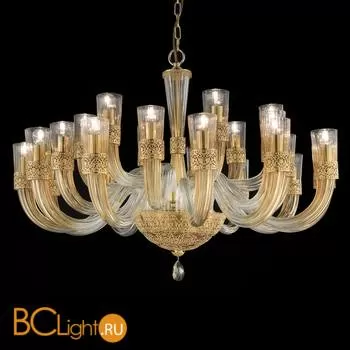 Люстра Euroluce Dea L12+6+6 gold Ambra