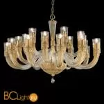 Люстра Euroluce Dea L12+6+6 gold Ambra