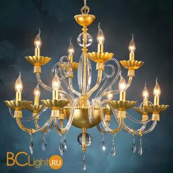 Люстра Euroluce Florentia L8+4 Gold