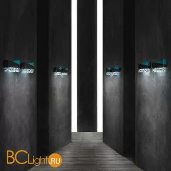 Настенный светильник Euroluce Horizon lux 30AP Black/Teal Sw - Фото 0