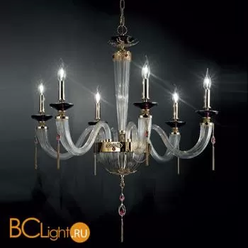 Люстра Euroluce Julienne L6 Gold Clear