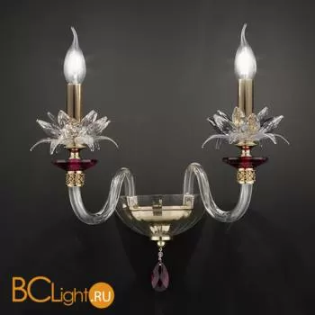 Бра Euroluce Lily A2 shiny gold ruby