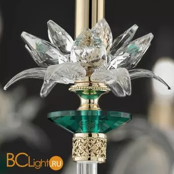 Люстра Euroluce Lily L4+4 shiny gold green - Фото 0