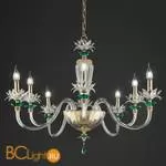 Люстра Euroluce Lily L4+4 shiny gold green
