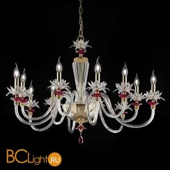 Люстра Euroluce Lily L6+6 shiny gold ruby