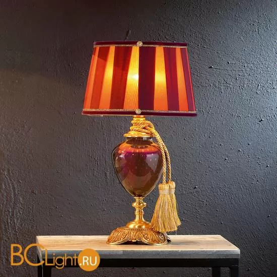 Настольная лампа Euroluce Luigi XV LP1 gold Amethyst
