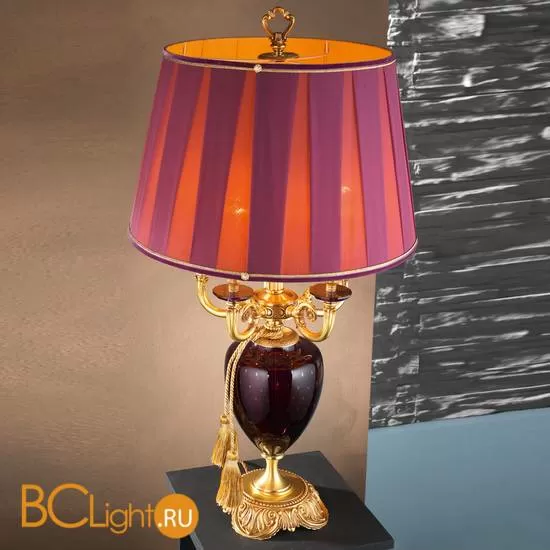 Настольная лампа Euroluce Luigi XV LG5 gold Amethyst