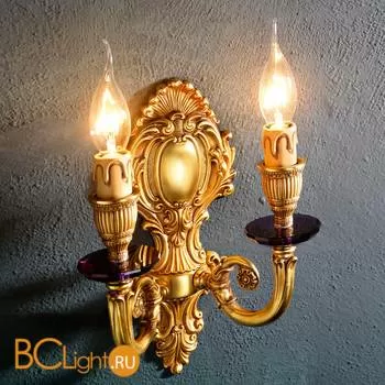Бра Euroluce Luigi XV A2 gold Amethyst