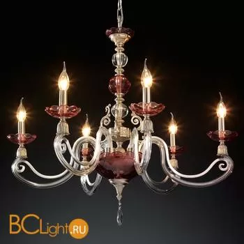 Люстра Euroluce Lyra L6 Silver Antique rose