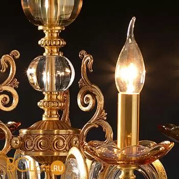 Люстра Euroluce Lyra L6 Gold Amber - Фото 0