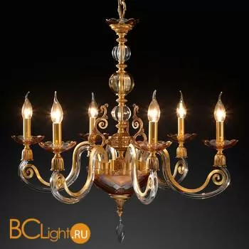 Люстра Euroluce Lyra L6 Gold Amber