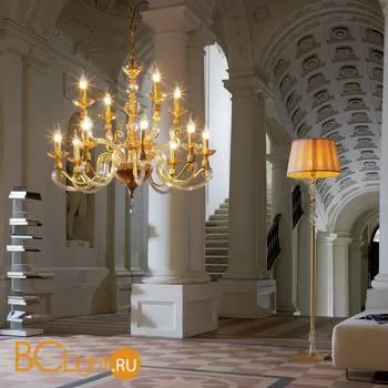 Люстра Euroluce Lyra L8+4 Gold Amber - Фото 0