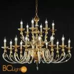 Люстра Euroluce Lyra L12+6 Gold Amber