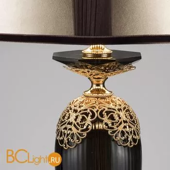 Настольная лампа Euroluce Macrame LG1 black RAL+gold dark fume - Фото 0