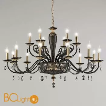 Люстра Euroluce Macrame L12+6 black RAL+gold