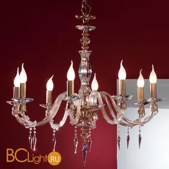 Люстра Euroluce Midha Alicante L8 Gold Clear