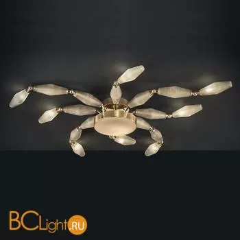Потолочная люстра Euroluce Mov PL8 gold vintage
