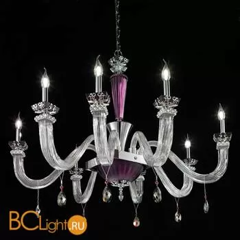 Люстра Euroluce Museum L8 Shiny silver amethyst