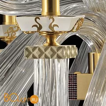 Люстра Euroluce Museum L8+4+4 Satin gold Clear - Фото 1