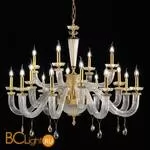 Люстра Euroluce Museum L8+4+4 Satin gold Clear