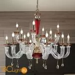 Люстра Euroluce Museum L8+4+4 Shiny gold Ruby