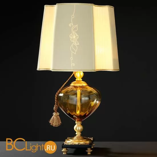 Настольная лампа Euroluce Orfeo LG1 gold Amber