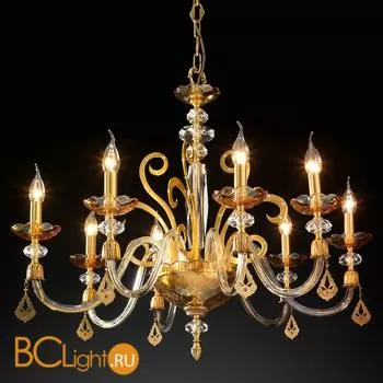Люстра Euroluce Perseo L8 Gold Amber