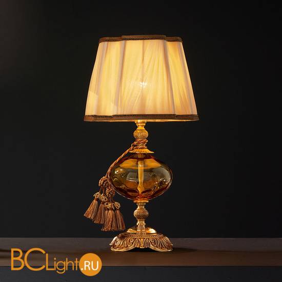 Настольная лампа Euroluce Teseo LP1 gold Amber